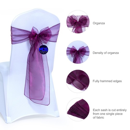 100 dunkellila organza stuhl - 100,