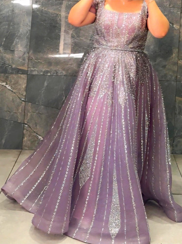 Damen abendkleid lila - damen,