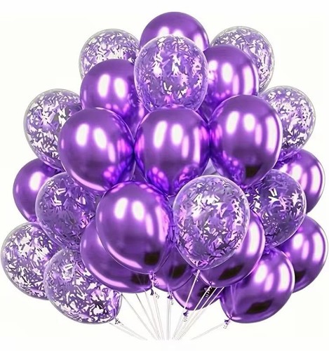 Metallic luftballons konfetti - luftballons,