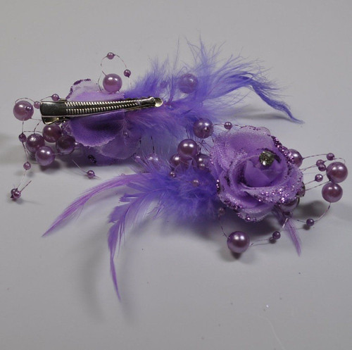 Haarclip blume blüte perlen - blume,