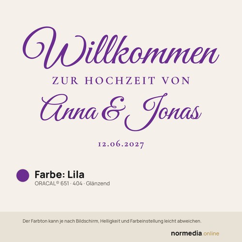 Hochzeit spiegel aufkleber - spiegel,