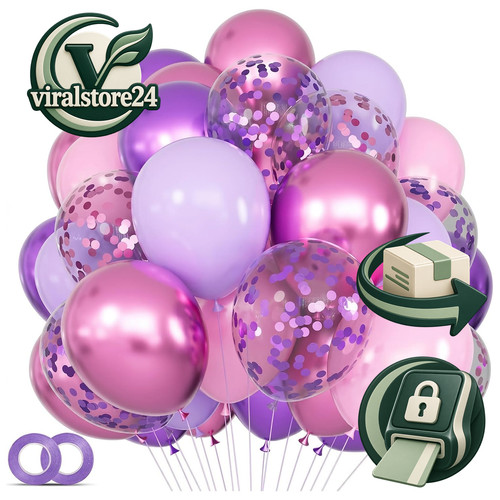 Luftballons lila 100 stück - 100,
