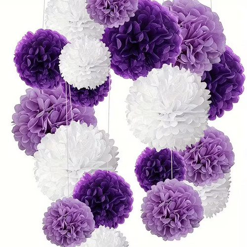 Papier pompons set - 9x,